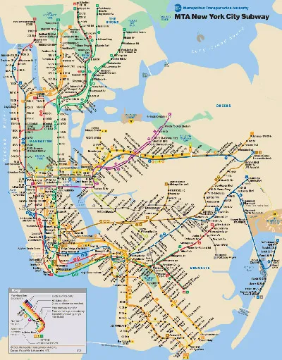 Mapa Metro de Nueva York para imprimir Mapa Metro de Nueva York para imprimir