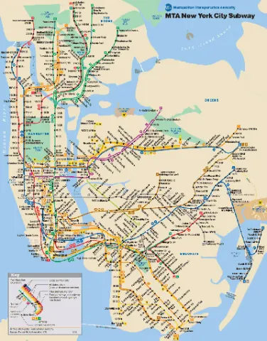 Mapa Metro de Nueva York para imprimir