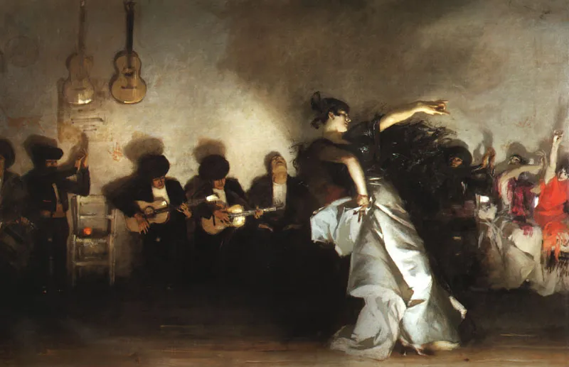 Cuadro El Jaleo de John Singer Sargent en el Claustro Español del museo Isabella Stewart Gardner Museum Cuadro El Jaleo de John Singer Sargent en el Claustro Español del museo Isabella Stewart Gardner Museum