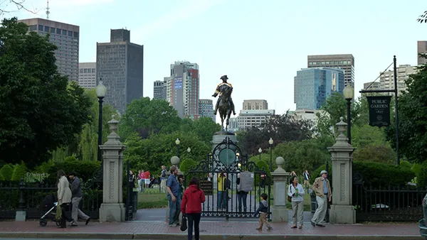 Entrada al Parque Public Garden de Boston Entrada al Parque Public Garden de Boston