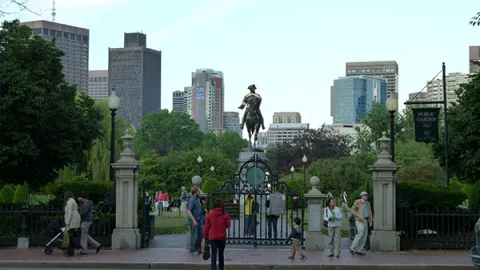 Entrada al Parque Public Garden de Boston