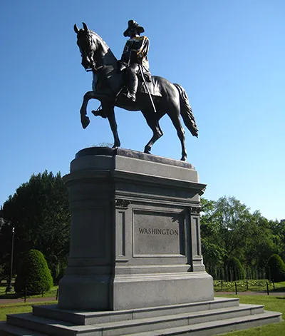 Estatua de Washington en la Public Garden de Boston Estatua de Washington en la Public Garden de Boston