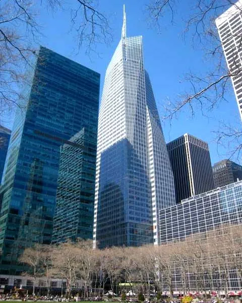 Foto del rascacielo de Nueva York Bank of America Tower Foto del rascacielo de Nueva York Bank of America Tower
