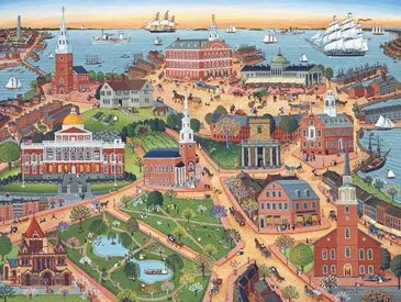 Ilustración histórica de Boston