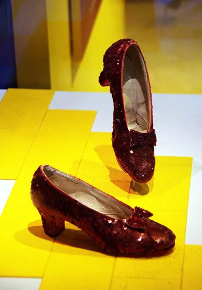 Zapatillas de Judy Garland en el Mago de Oz