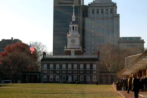Independence Hall o también conocido como Casa del Estado de Pensilvania (Pennsylvania State House) en Philadelphia