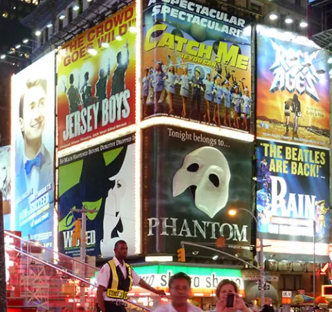 Cartelera de funciones en Broadway de TKTS