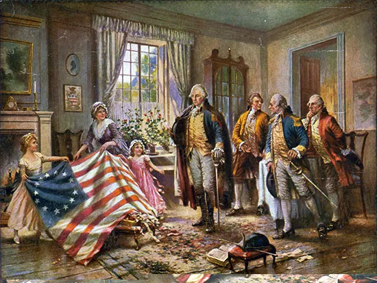 Interior del museo de la Casa de Betsy Ross de Philadelphia Interior del museo de la Casa de Betsy Ross de Philadelphia