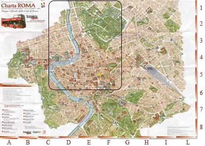 Mapa Roma (Zona Norte I) - Plaza del Popolo, Pincio, Plaza de España, Mausoleo de Augusto, Plaza Navona, Panteón, Fontana De Trevi