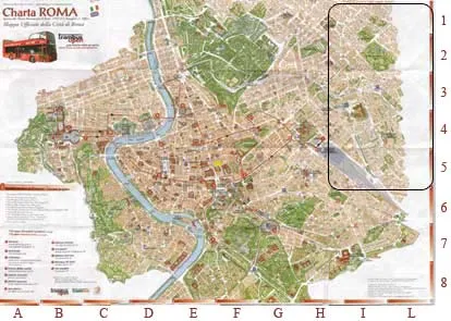 Mapa Roma (Zona Noreste) - Villa Paganini, Villa Torlonia, Bilblioteca Nacional, Universidad de Roma (La Sapienza)