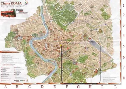 Mapa Roma (Zona Sur II) - Foro De Traiano, Foro Romano, Palatino, Coliseo, Esquilino
