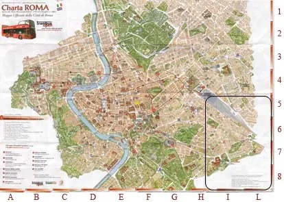 Mapa Roma (Zona Sureste) - San Giovanni In Laterano y Plaza Vittorio