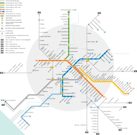 Mapa transportes roma