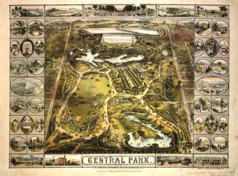 Mapa de Central Park de 1863