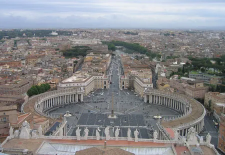 Plaza de San Pedro del Vaticano - Vista desde la cúpula de Miguel Ángel
