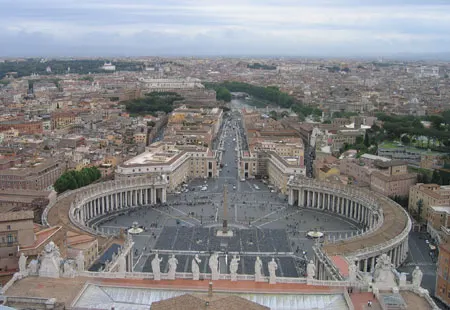 Plaza de San Pedro del Vaticano - Vista desde la cúpula de Miguel Ángel