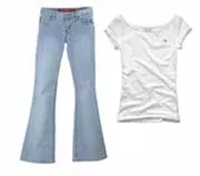 Pantalón baquero y camiseta
