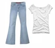 Pantalón baquero y camiseta