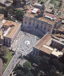 Vista aerea de la colina capitolina - plaza Aracoeli