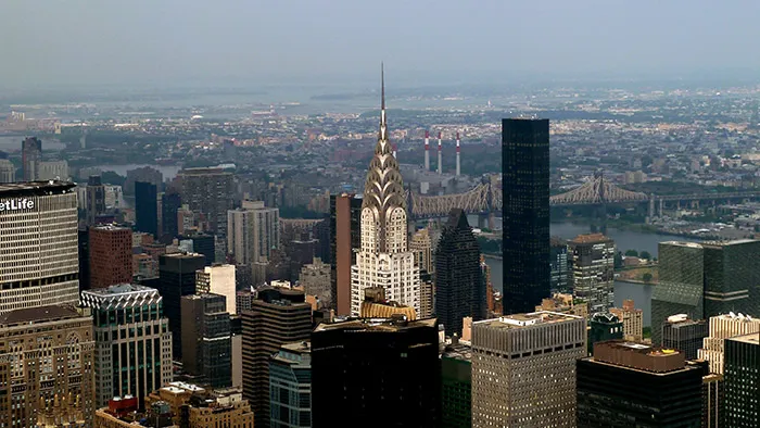 Foto del Edificio Chrysler tomada desde el observatorio del Empire State Building Foto del Edificio Chrysler tomada desde el observatorio del Empire State Building