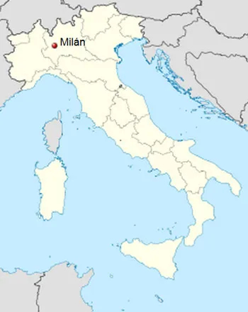 Localización dentro de Italia de Milán (Milano)