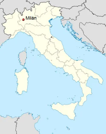 Localización dentro de Italia de Milán (Milano)