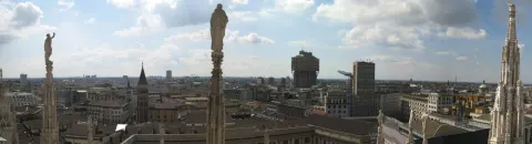 Panorámica de Milán desde el tejado del Duomo