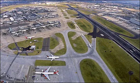 vista aérea del Aeropuerto de Heathrow
