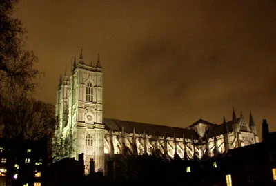 Foto de la Abadía de Westminster de noche (Westminster Abbey)