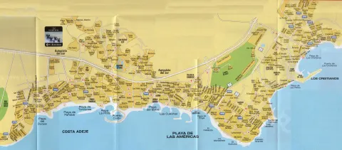 Callejero mapa cristianos las americas costa adeje tenerife