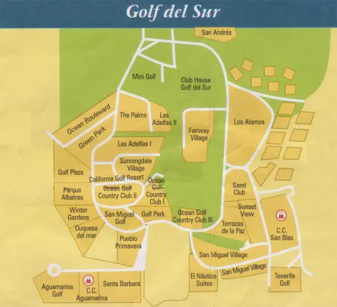 Callejero mapa golf del sur