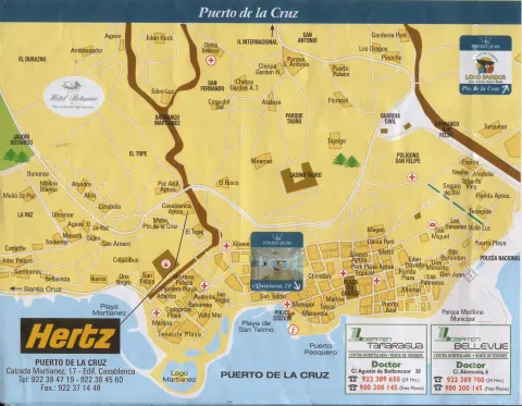 Callejero mapa puerto de la cruz