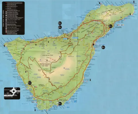 Mapa turistico isla tenerife