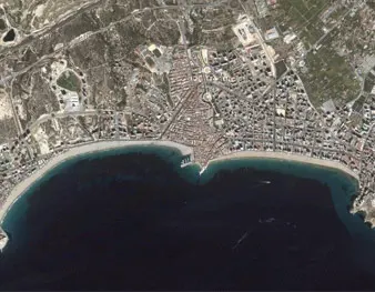 Vista satélite de la ciudad de Benidorm