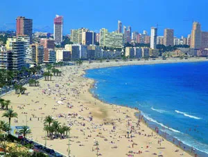 Foto playa de poniente de Benidorm